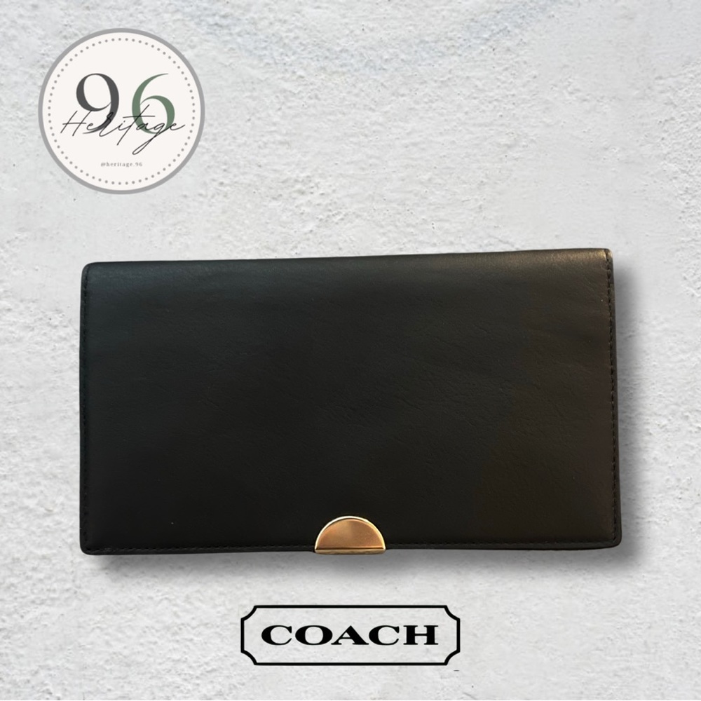 COACH DREAMER WALLET - Large, Black, Bifold, leather.